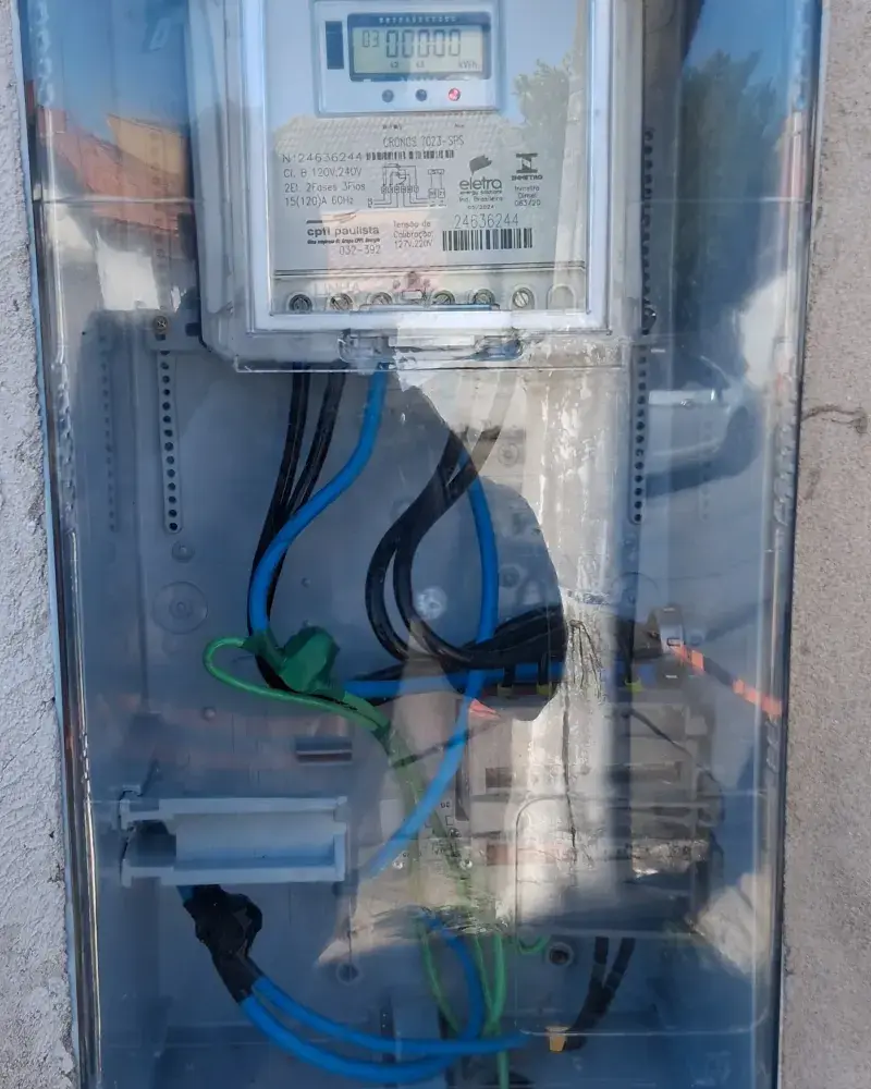 Medidor CPFL bifásico 127V/220V instalado em Hortolândia